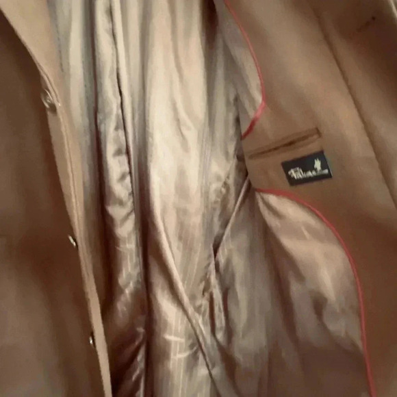 Vintage Falcone Men’s Long Dress Coat With Tye Belt Like New - Picture 16 of 17